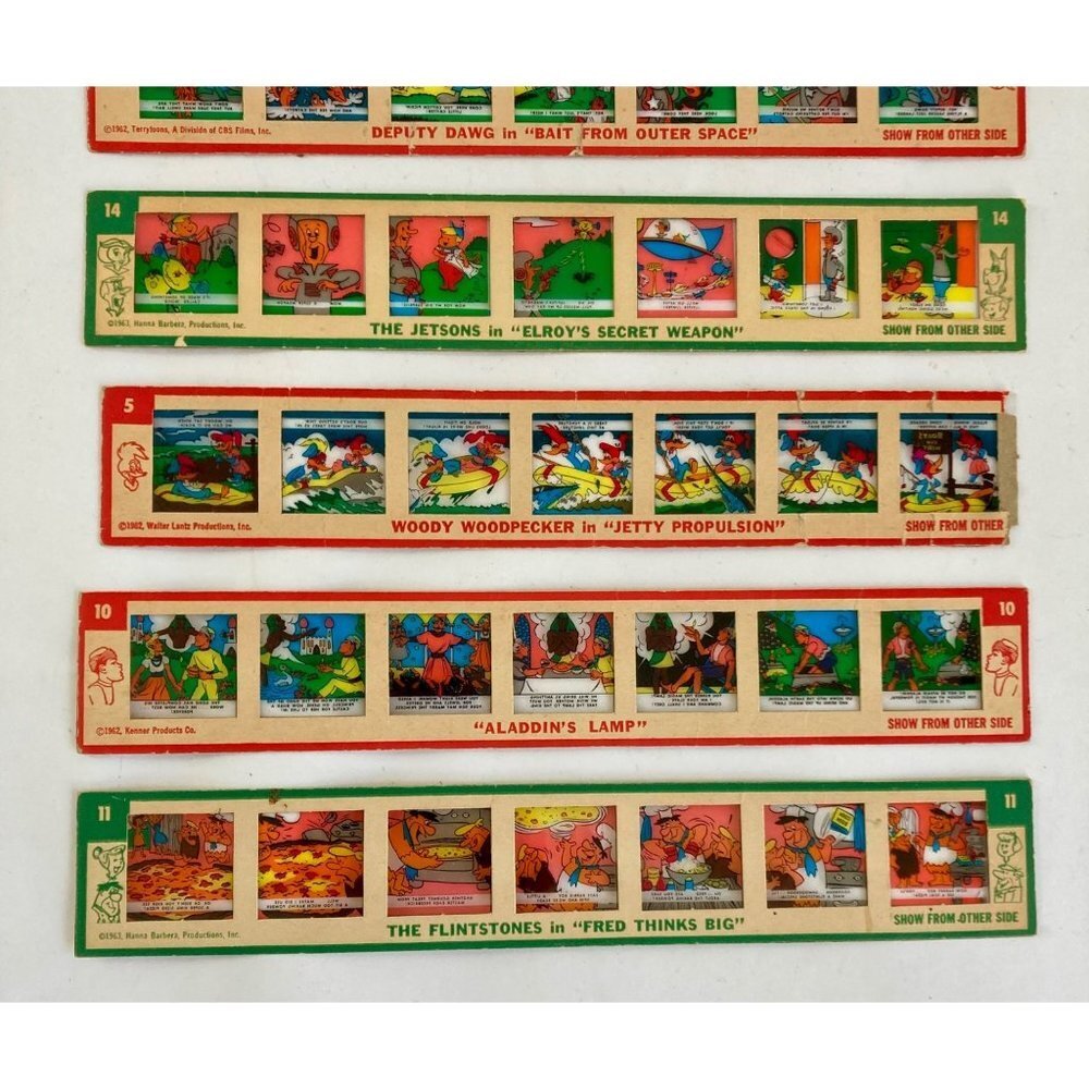 Lot 6 Kenner Color Slides Give-A-Show Projector 1960's Flintstones, Jetsons, etc - Picture 5 of 7